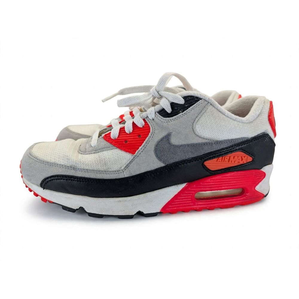 Nike Air Max 90 Infrared 2020 CT1685-100 White Black Radiant Red Mens 10